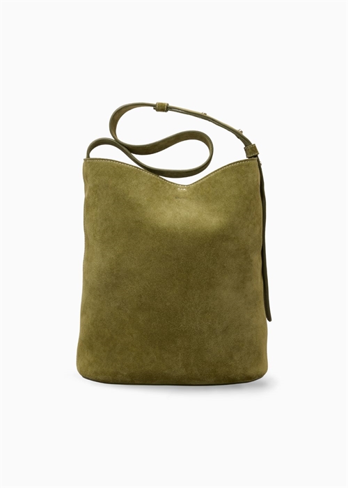 LIÉ STUDIO THE NORMA TOTE SUEDE MOSS GREEN